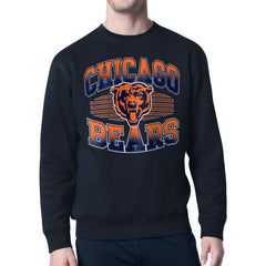 Chicago Bears Starter Team Grit Graphic Fleece Pullover Sweatshirt - Navy Pullover