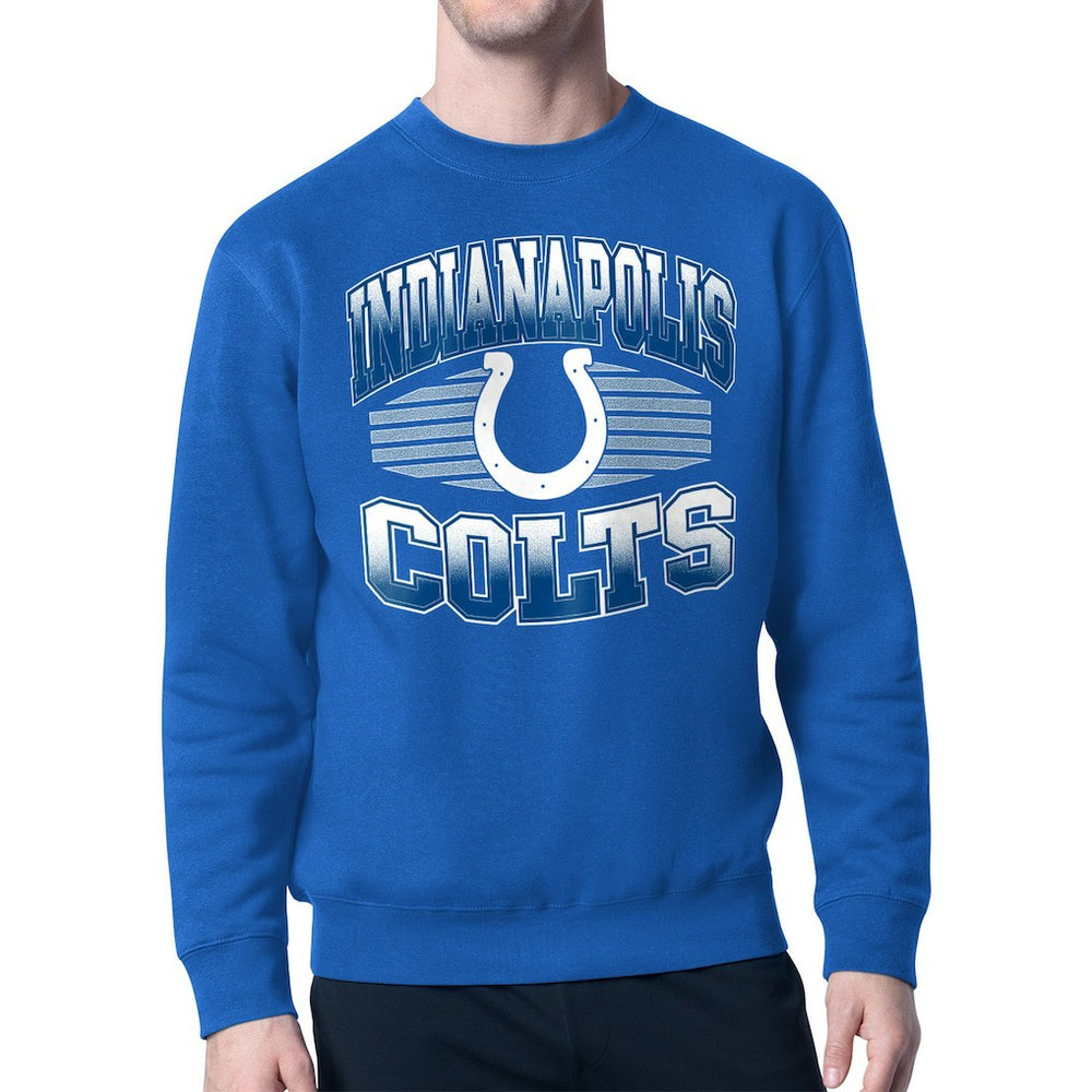 Indianapolis Colts Starter Team Grit Graphic Fleece Pullover Sweatshirt - Royal Pullover