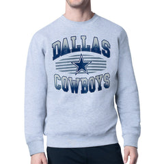 Dallas Cowboys Starter Team Grit Graphic Fleece Pullover Sweatshirt - Heather Gray Pullover