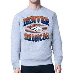 Denver Broncos Starter Team Grit Graphic Fleece Pullover Sweatshirt - Heather Gray Pullover