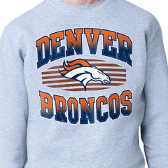 Denver Broncos Starter Team Grit Graphic Fleece Pullover Sweatshirt - Heather Gray Pullover