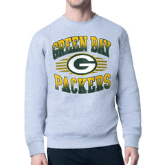 Green Bay Packers Starter Team Grit Graphic Fleece Pullover Sweatshirt - Heather Gray Pullover