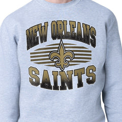 New Orleans Saints Starter Team Grit Graphic Fleece Pullover Sweatshirt - Heather Gray Pullover
