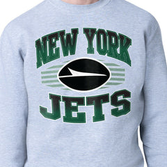New York Jets Starter Team Grit Graphic Fleece Pullover Sweatshirt - Heather Gray Pullover