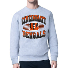 Cincinnati Bengals Starter Team Grit Graphic Fleece Pullover Sweatshirt - Heather Gray Pullover