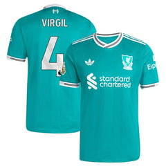 Virgil van Dijk Liverpool 2025/26 Third Player Jersey Green - Adidas online
