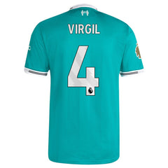 Virgil van Dijk Liverpool 2025/26 Third Player Jersey Green - Adidas online