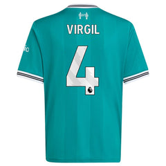 Virgil van Dijk Liverpool Youth 2025/26 Third Replica Player Jersey Green - Adidas on sale