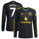 Mason Mount Manchester United 2025/26 Third Replica Long Sleeve Player Jersey Black - Adidas outlet