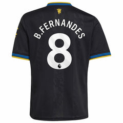 Bruno Fernandes Manchester United Youth 2025/26 Third Replica Player Jersey Black - Adidas outlet