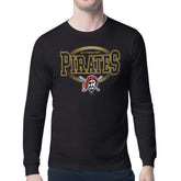 Pittsburgh Pirates Starter Team Track Graphic Long Sleeve T-Shirt - Black T-shirts