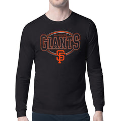 San Francisco Giants Starter Team Track Graphic Long Sleeve T-Shirt - Black T-shirts