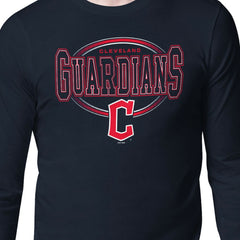 Cleveland Guardians Starter Team Track Graphic Long Sleeve T-Shirt - Navy T-shirts