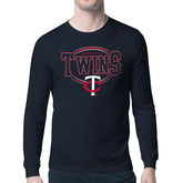 Minnesota Twins Starter Team Track Graphic Long Sleeve T-Shirt - Navy T-shirts
