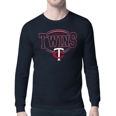 Minnesota Twins Starter Team Track Graphic Long Sleeve T-Shirt - Navy T-shirts