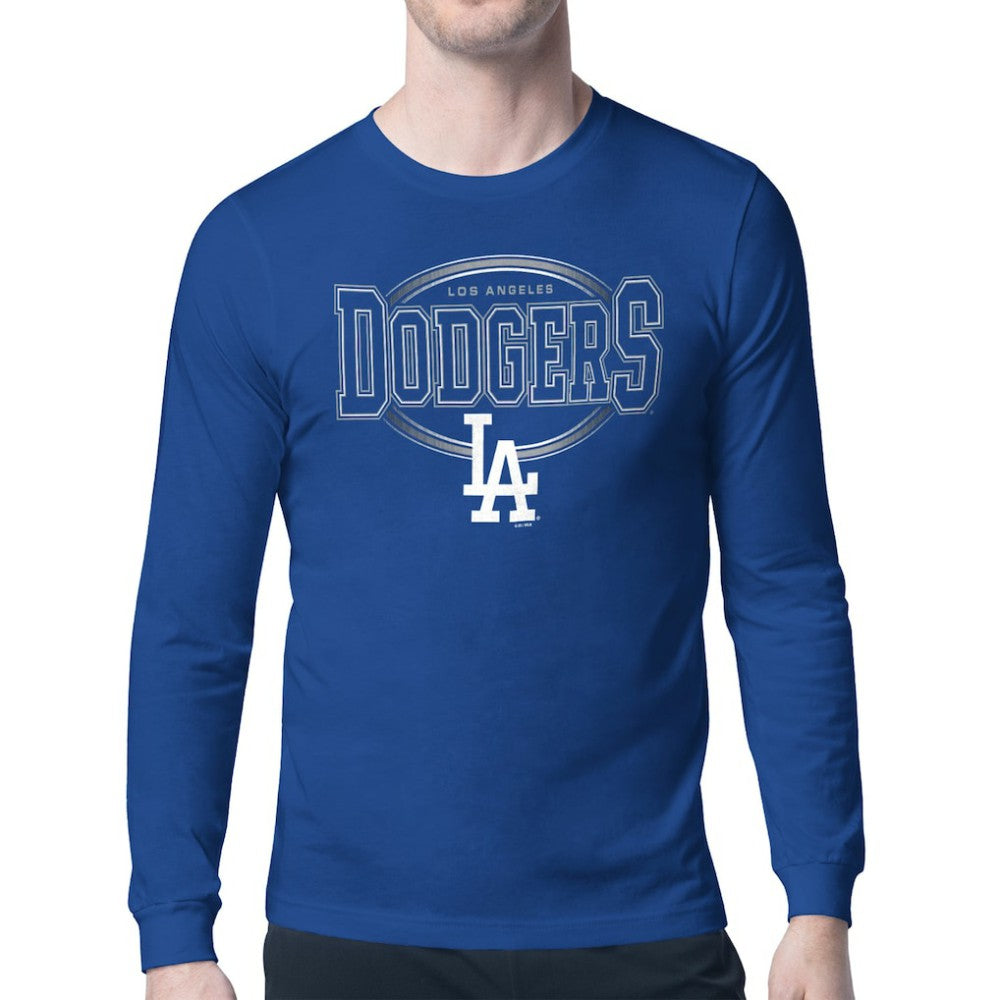 Los Angeles Dodgers Starter Team Track Graphic Long Sleeve T-Shirt - Royal T-shirts