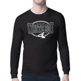 Chicago White Sox Starter Team Track Graphic Long Sleeve T-Shirt - Black T-shirts