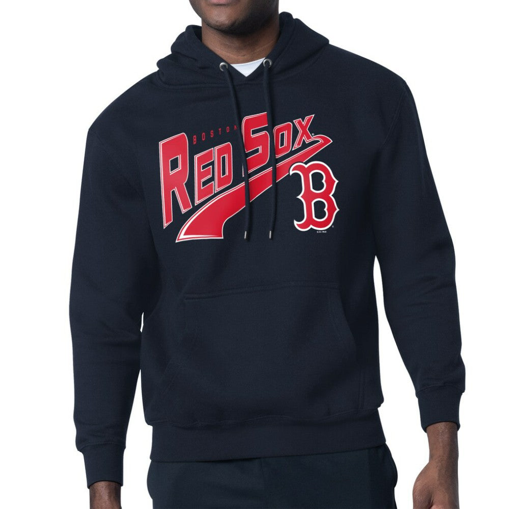 Boston Red Sox Starter Modern Tailsweep Fleece Tri-Blend Pullover Hoodie - Navy Hoodies