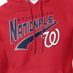 Washington Nationals Starter Modern Tailsweep Fleece Tri-Blend Pullover Hoodie - Red Hoodies