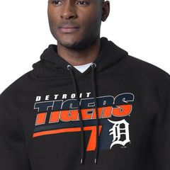 Detroit Tigers Starter Logo Push Graphic Hoodie - Black Hoodies