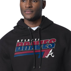 Atlanta Braves Starter Logo Push Graphic Hoodie - Black Hoodies