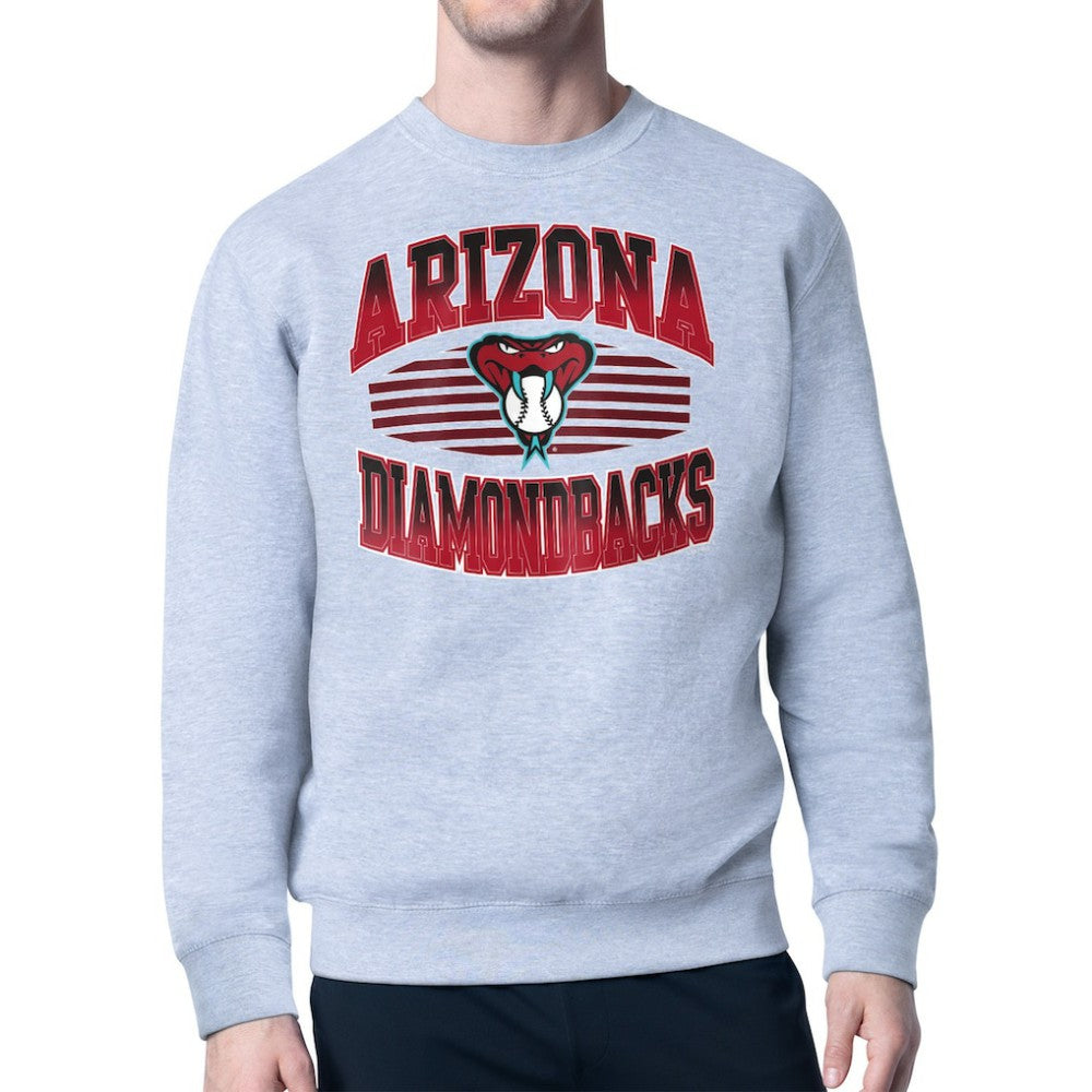 Arizona Diamondbacks Starter Team Grit Graphic Fleece Pullover Sweatshirt - Heather Gray Pullover