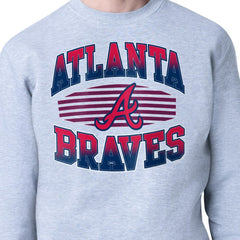 Atlanta Braves Starter Team Grit Graphic Fleece Pullover Sweatshirt - Heather Gray Pullover