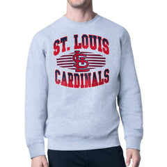 St. Louis Cardinals Starter Team Grit Graphic Fleece Pullover Sweatshirt - Heather Gray Pullover