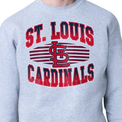St. Louis Cardinals Starter Team Grit Graphic Fleece Pullover Sweatshirt - Heather Gray Pullover
