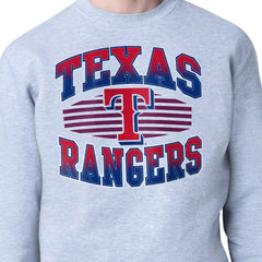 Texas Rangers Starter Team Grit Graphic Fleece Pullover Sweatshirt - Heather Gray Pullover