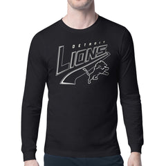 Detroit Lions Starter Modern Tailsweep Graphic Long Sleeve T-Shirt - Black T-shirts