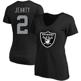 Ashton Jeanty Las Vegas Raiders Women's Plus Size Name & Number T-Shirt - Black T-shirts
