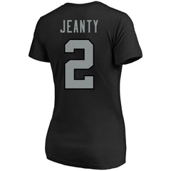 Ashton Jeanty Las Vegas Raiders Women's Plus Size Name & Number T-Shirt - Black T-shirts