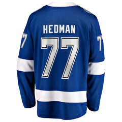 Victor Hedman Tampa Bay Lightning Fanatics Home Captain Patch Breakaway Jersey - Blue | US 203353905