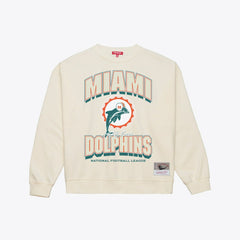 Miami Dolphins Women's Tonal Arch Sweatshirt - Cream Sweatshirts