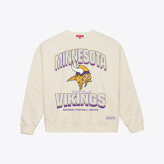 Minnesota Vikings Women's Tonal Arch Sweatshirt - Cream Sweatshirts