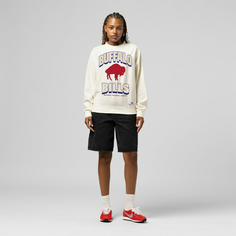 Buffalo Bills Women's Tonal Arch Sweatshirt - Cream Sweatshirts