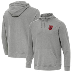 Tampa Bay Buccaneers Antigua 50th Season Cloud Hoodie - Heather Black Hoodies