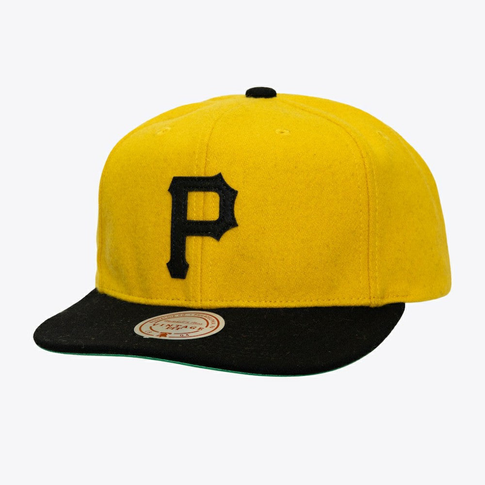 Pittsburgh Pirates Unisex Vintage Fit Melton Wool Adjustable Hat - Gold Hats