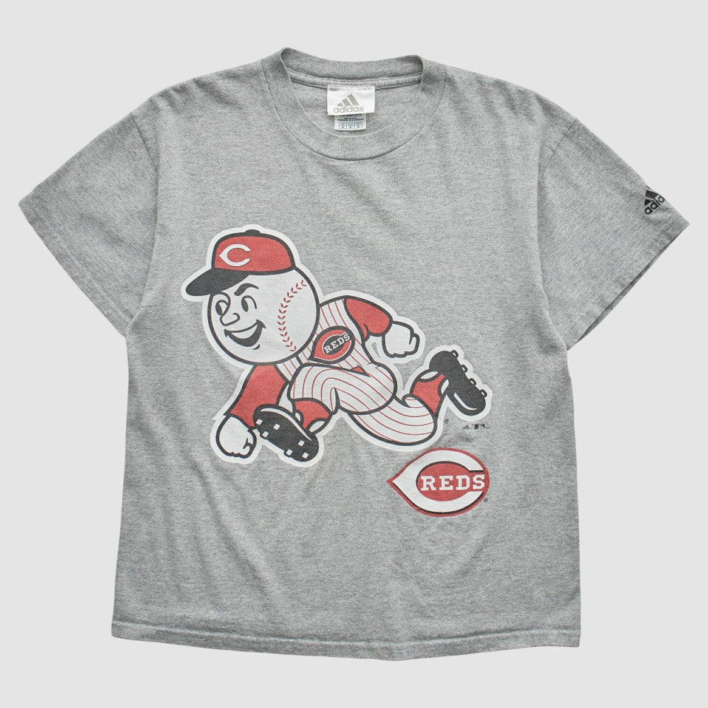 Cincinnati Reds Adidas 2000s T-Shirt - Gray - Vintage T-shirts