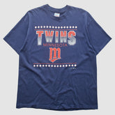 Minnesota Twins Hanes 1993 T-Shirt - Blue - XVintage T-shirts