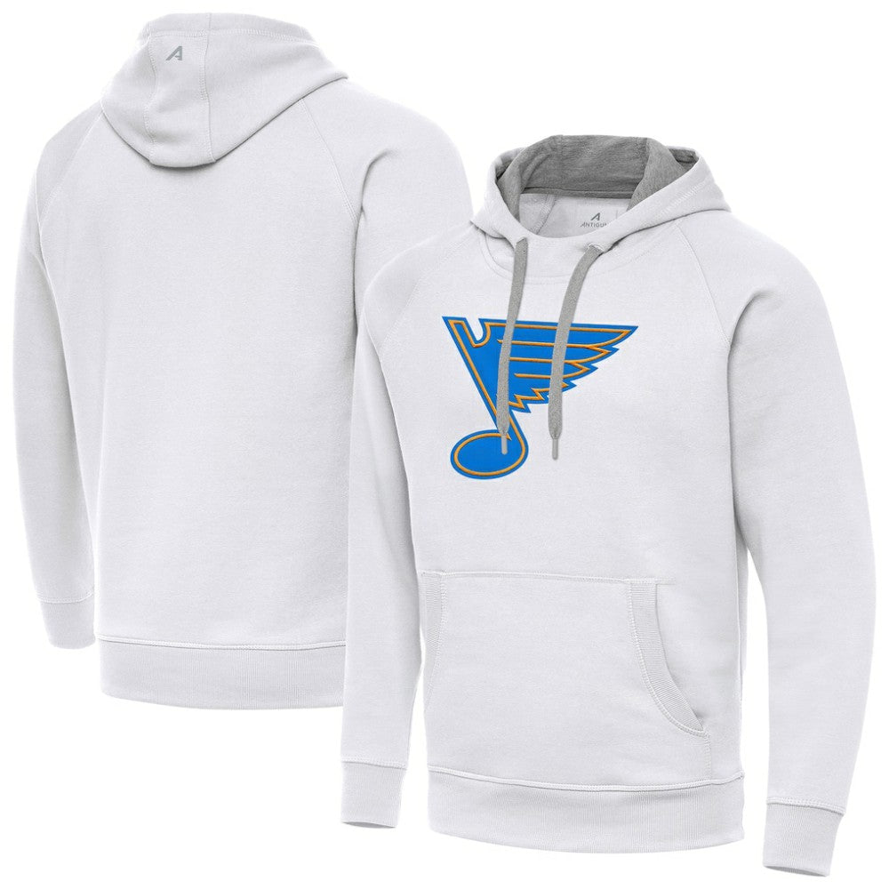 St. Louis Blues Antigua Victory Pullover Hoodie - White | US 203361766