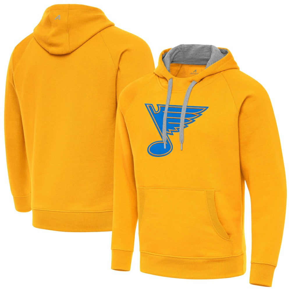 St. Louis Blues Antigua Victory Pullover Hoodie - Gold | US 203361769