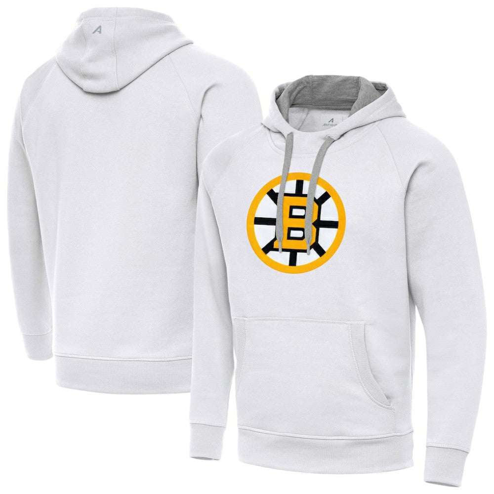 Boston Bruins Antigua Victory Pullover Hoodie - White | US 203361774