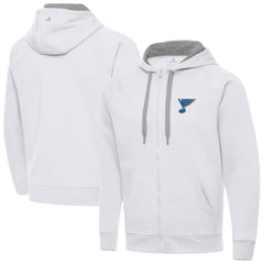 St. Louis Blues Antigua Victory Full-Zip Hoodie - White | US 203361780