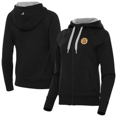 Boston Bruins Antigua Women's Victory Full-Zip Hoodie - Black | US 203361795