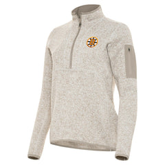 Boston Bruins Antigua Women's Fortune Half-Zip Pullover - Oatmeal | US 203361806