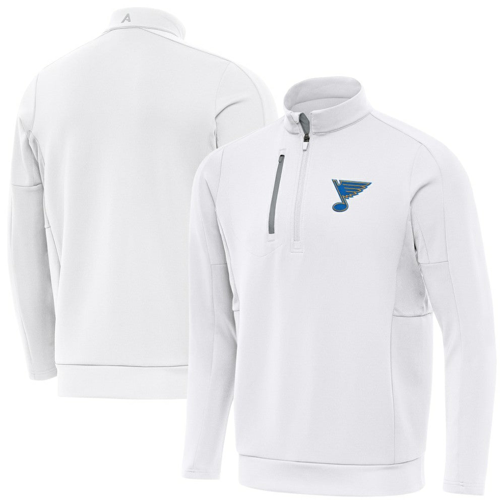 St. Louis Blues Antigua Generation Quarter-Zip Pullover Top - White | US 203361821