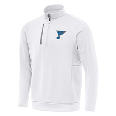 St. Louis Blues Antigua Generation Quarter-Zip Pullover Top - White | US 203361821