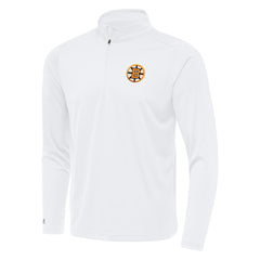 Boston Bruins Antigua Tribute Lightweight Quarter-Zip Pullover - White | US 203361831